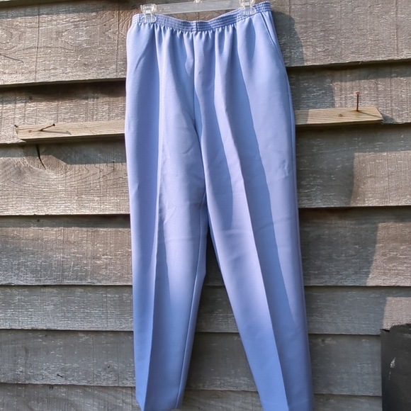 Alfred Dunner Womens 12 Pants Pull On Elastic Waist Slant Pockets Lilac - Picture 10 of 11